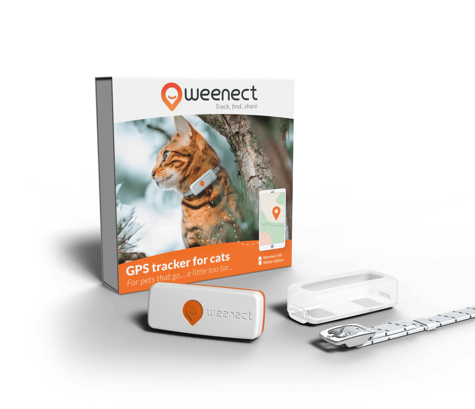 Weenect XS - White Edition - Cats - Pack with content - 2 White Edition 2023